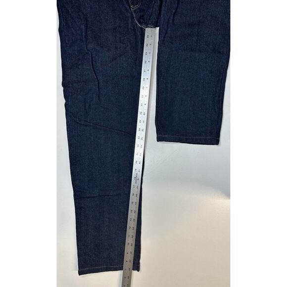 Dickies Flannel Lined Jeans Women 8 Relaxed Fit Straight Blue Denim Plaid Hemmed - Picture 10 of 12